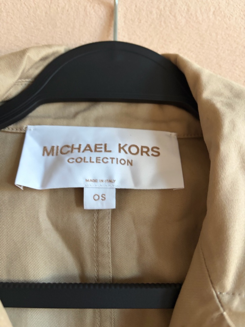 Michael Kors Collection Italian Made Oversized‎ Trench Coat Sand Minimalist OS - Picture 3 of 15